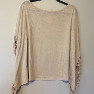 NWT FP Movement Tan Fringe Poncho